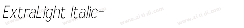 ExtraLight Italic字体转换